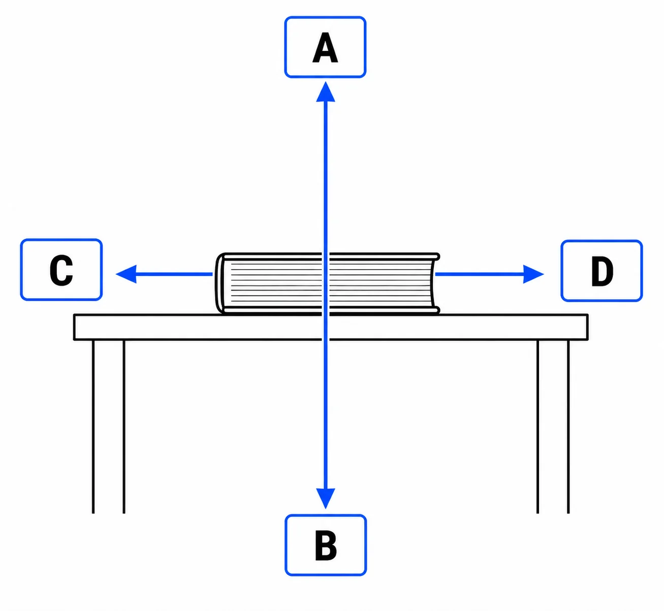 Label the free body diagram